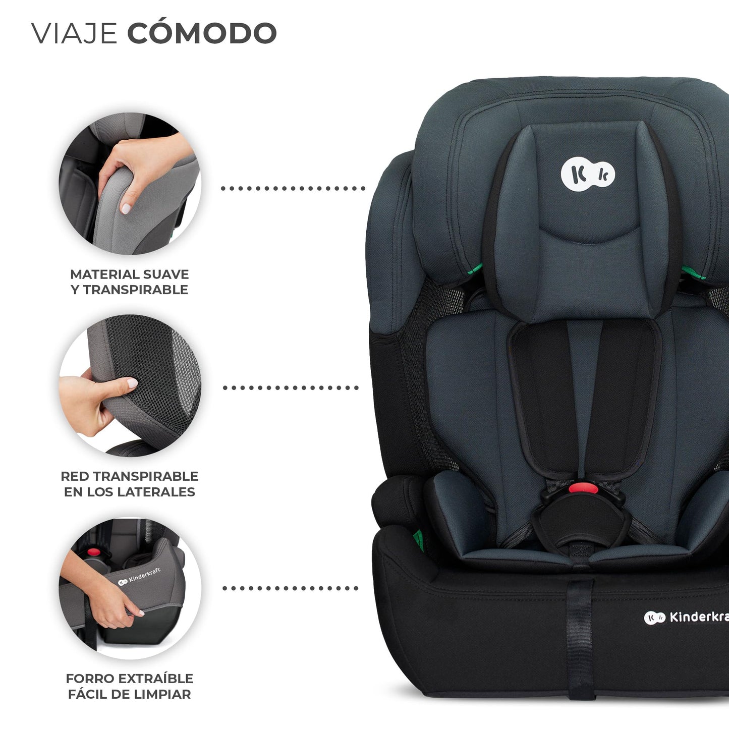 Cadeira de carro para bebé regulação em 11 níveis, grupo 1/2/3, 15 meses - 12 anos