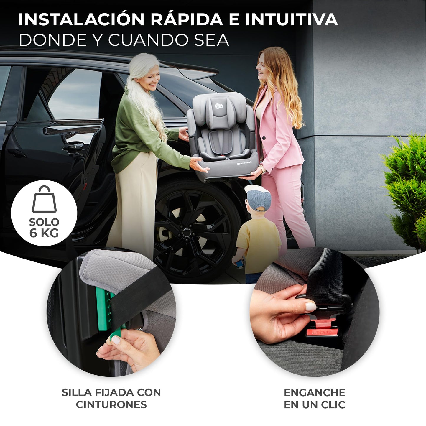 Cadeira de carro para bebé regulação em 11 níveis, grupo 1/2/3, 15 meses - 12 anos