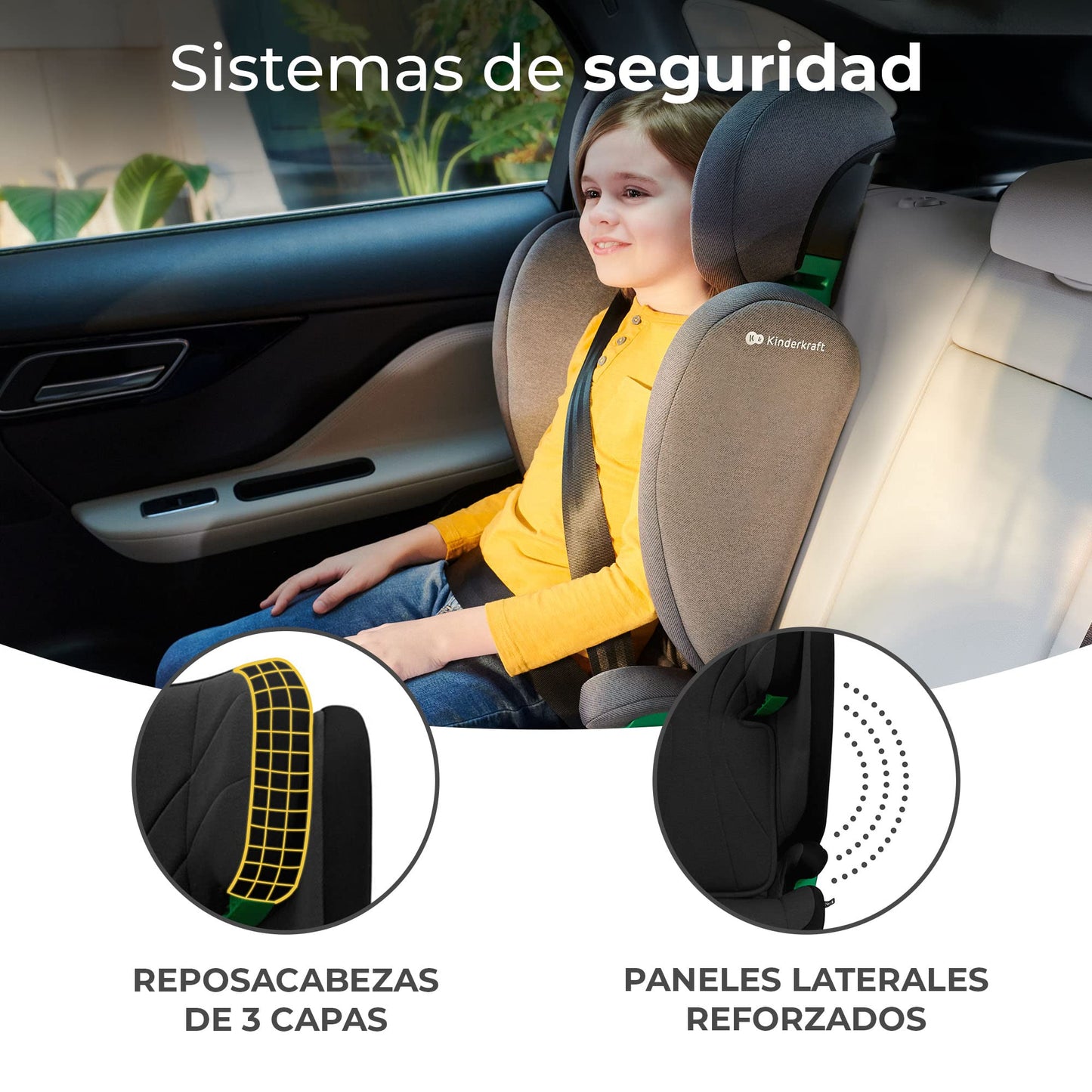 Cadeira carro para bebé e crianças, cinto, universal, grupo 2/3 Isofix, I-SIZE