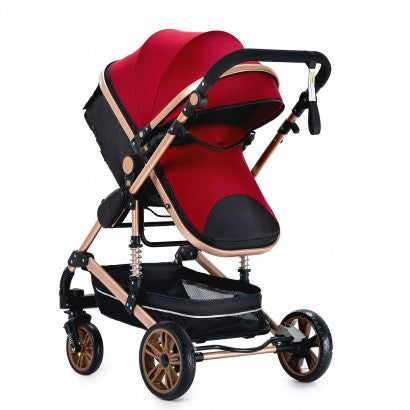 Carrinho de bebé Trio Confort Vermelho / Dourado