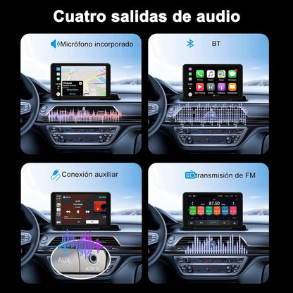 Carplay sem fios Android Auto, ecrã táctil IPS para carro com BT