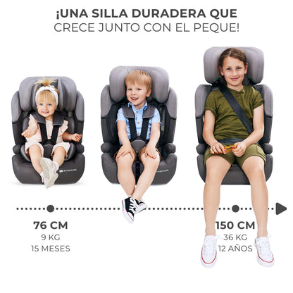 Cadeira de carro para bebé regulação em 11 níveis, grupo 1/2/3, 15 meses - 12 anos