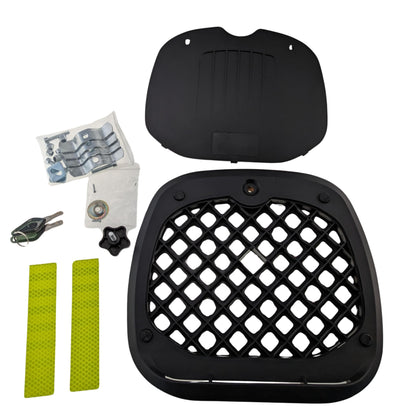 TOP CASE universal para mota - capacidade de 45 l, design quadrado robusto 45L
