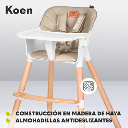 Cadeira dobrável Koen, cadeiras altas para bebés 2 em 1, antiderrapante, 6 a 36 meses