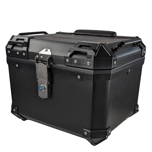 TOP CASE universal para mota - capacidade de 45 l, design quadrado robusto 45L