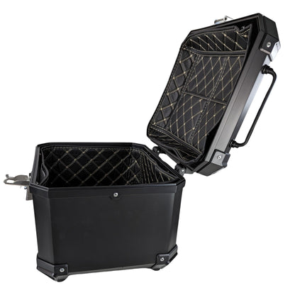 TOP CASE universal para mota - capacidade de 45 l, design quadrado robusto 45L