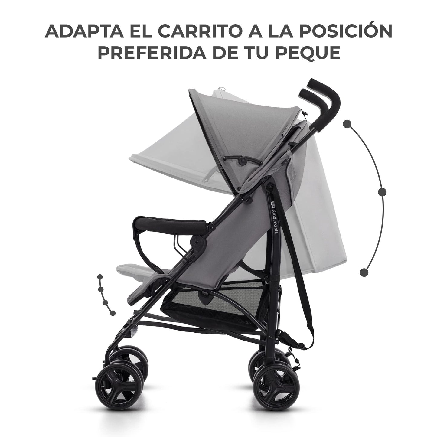 Carrinho com posição reclinada e deitada