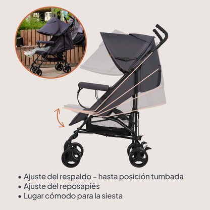 Carrinho de passeio leve para bebés de 6 a 36 meses