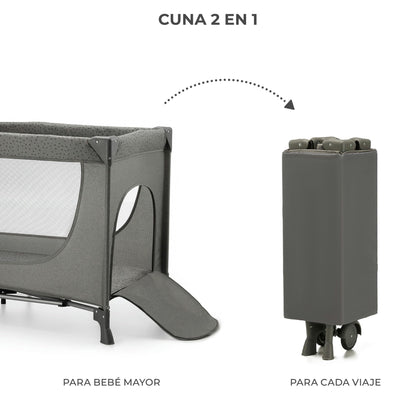 Berço de viagem 3 em 1 para bebé de até 25 kg, dobrável rápida e fácil