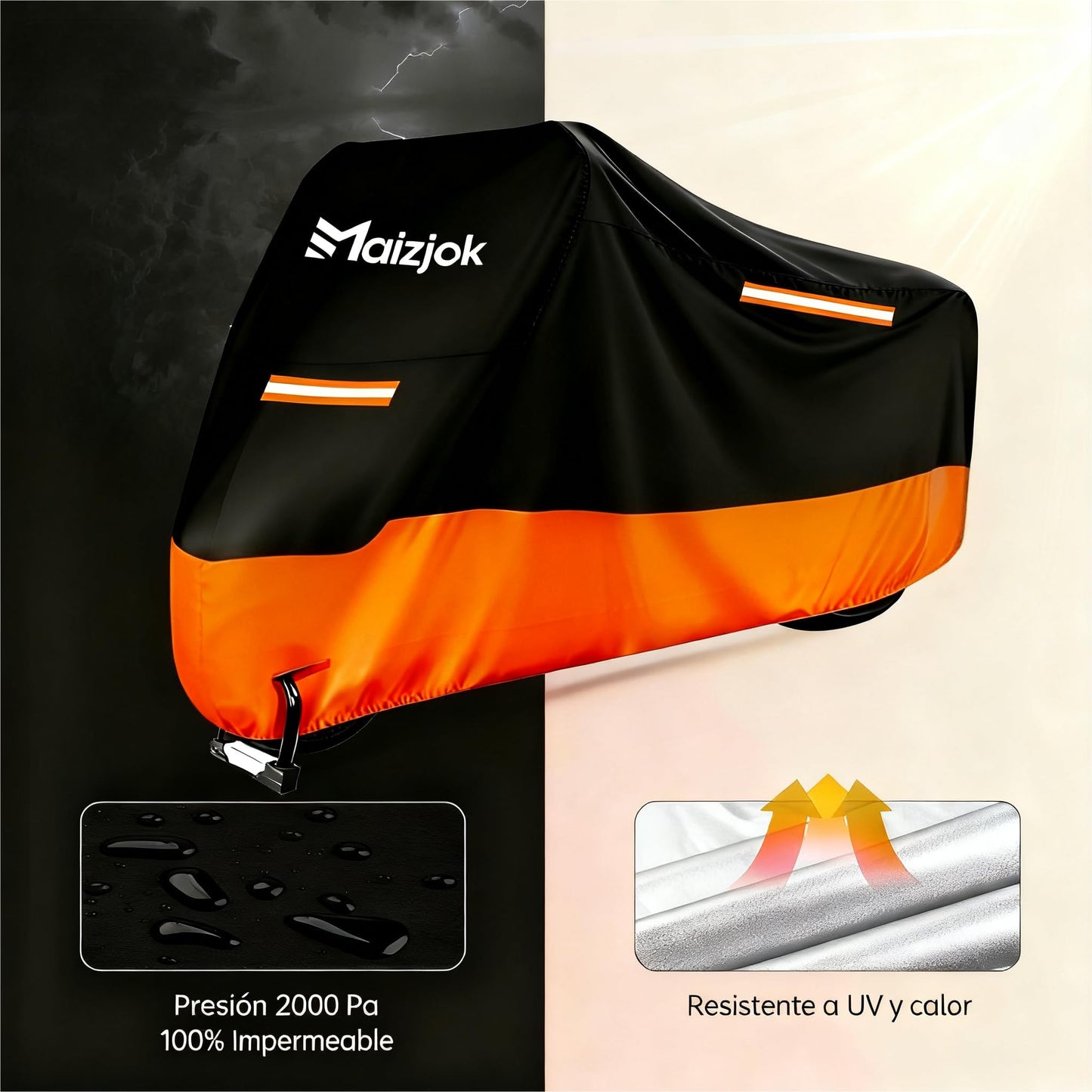 Capa para mota exterior interior 210D poliéster