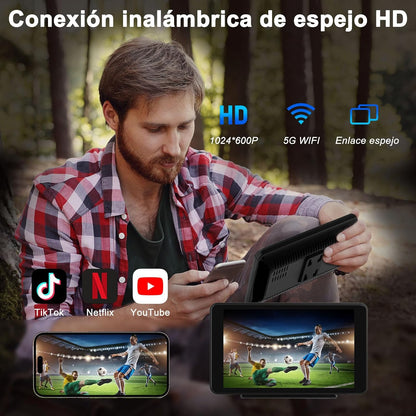 Carplay sem fios Android Auto, ecrã táctil IPS para carro com BT