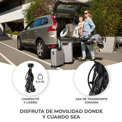 Carrinho com posição reclinada e deitada
