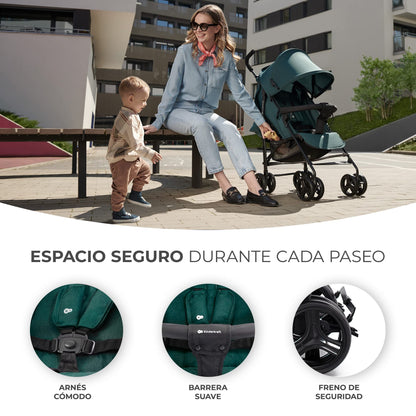Carrinho de bebé com posição reclinada e deitada