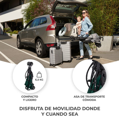Carrinho de bebé com posição reclinada e deitada