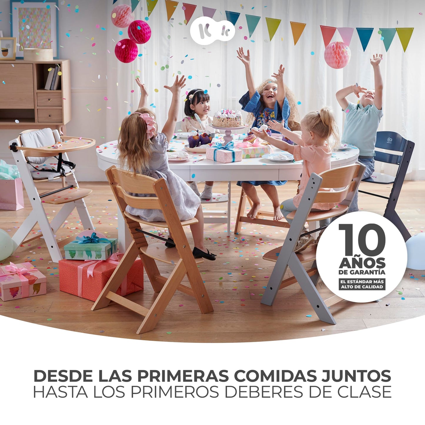 Cadeira alta bebé de madeira, infantil, portátil, para crianças
