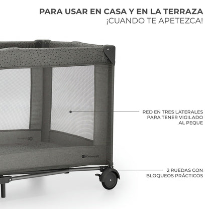 Berço de viagem 3 em 1 para bebé de até 25 kg, dobrável rápida e fácil