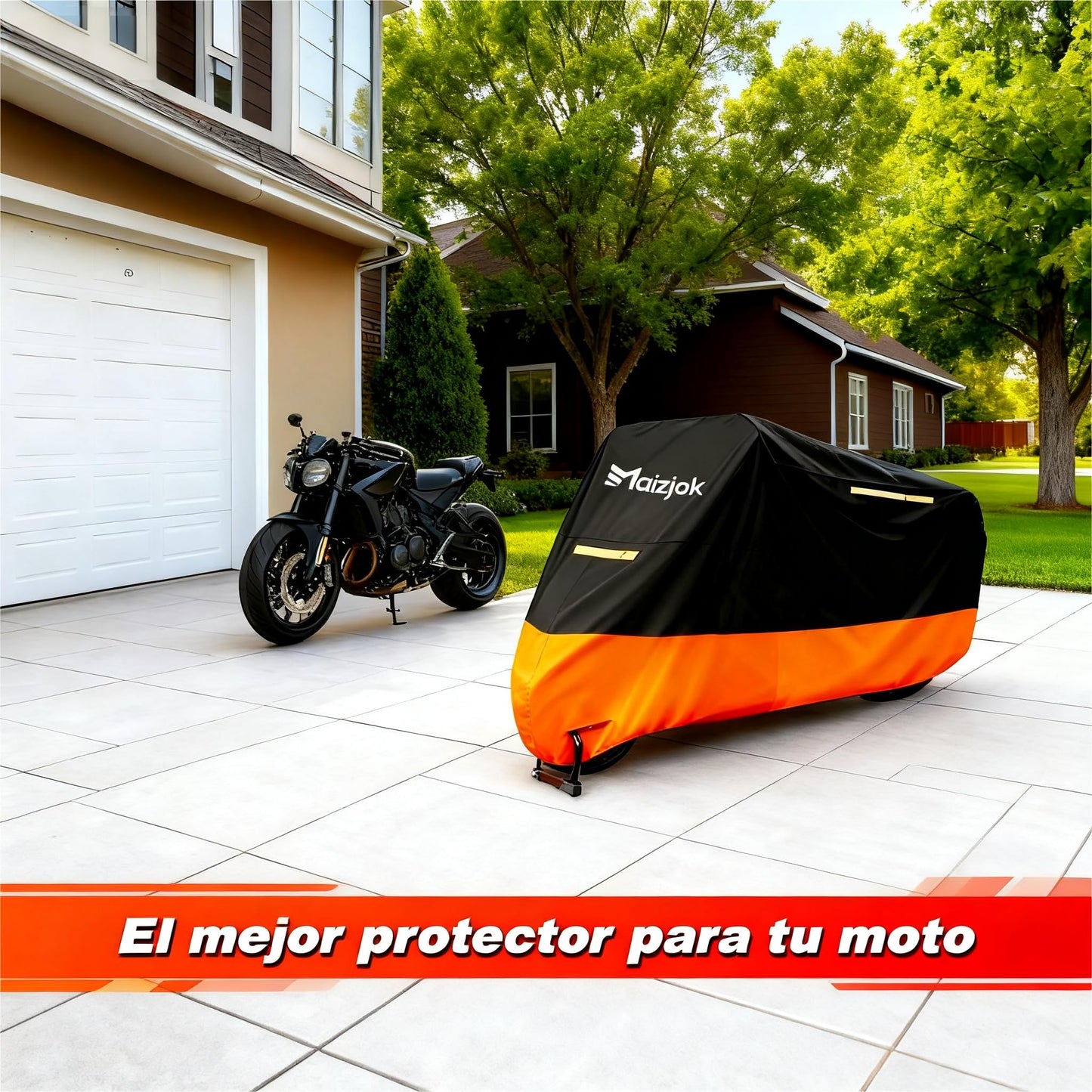 Capa para mota exterior interior 210D poliéster