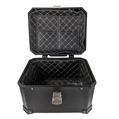 TOP CASE universal para mota - capacidade de 45 l, design quadrado robusto 45L