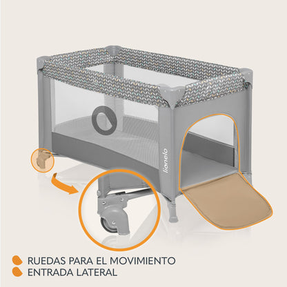 Berço de viagem para bebé abertura lateral