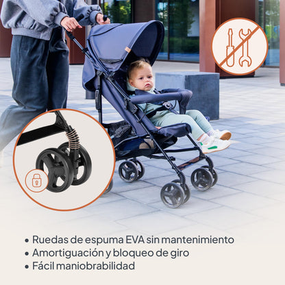 Carrinho de passeio leve para bebés de 6 a 36 meses