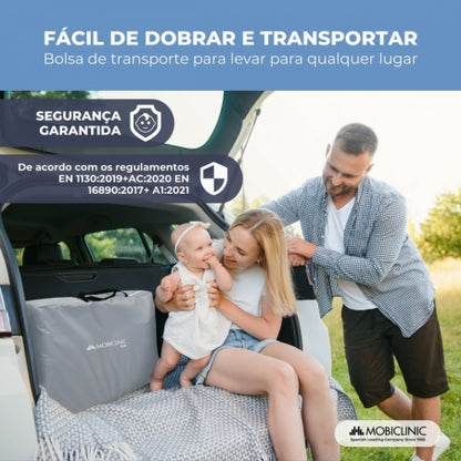 Berço co-leito | Altura ajustável | Abertura lateral | Até 15 kg | Bolsa de transporte | Fácil montagem | Moon | Mobiclinic