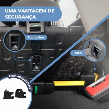 Cadeira auto | giratória 360º | Reclinável | 40-150 cm | 0-12 anos | Top Tether | Ajustável | Azul | Pandafix | Mobiclinic