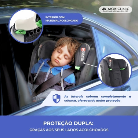 Cadeira auto | IsoFix |I-Size|100-150cm| Reclinável 3 posições |Grupo 2/3|15-36kg|3,5-12 anos|Lionfix Max|Mobiclinic