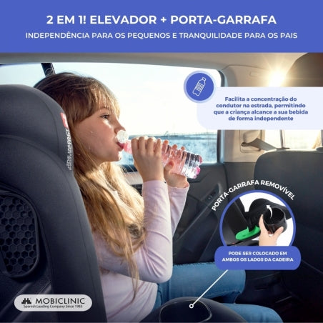 Cadeira auto | IsoFix |I-Size|100-150cm| Reclinável 3 posições |Grupo 2/3|15-36kg|3,5-12 anos|Lionfix Max|Mobiclinic