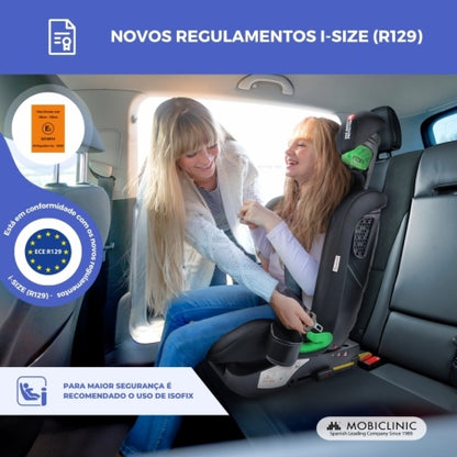 Cadeira auto | IsoFix |I-Size|100-150cm| Reclinável 3 posições |Grupo 2/3|15-36kg|3,5-12 anos|Lionfix Max|Mobiclinic