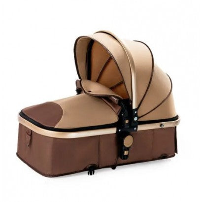 Carrinho de bebê Trio Castanho / Dourado