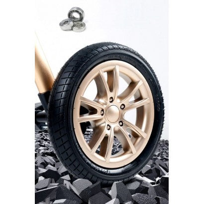 Carrinho de Bebê 3 em 1 Trio Azul/Dourado Lux
