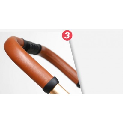 Carrinho de bebé 3 em 1 Trio Combo cor Cinzento/Dourado Lux