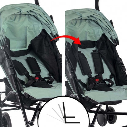 Carrinho de passeio dobrável | Encosto reclinável | Máx. 15 kg | Duplo de segurança | Rodas amovíveis | Elefant | Mobiclinic