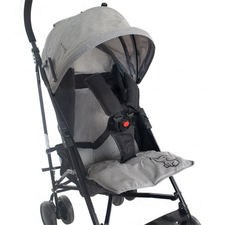 Carrinho de passeio dobrável | Encosto reclinável | Sistema duplo de segurança | Rodas amovíveis | Elefant | Mobiclinic