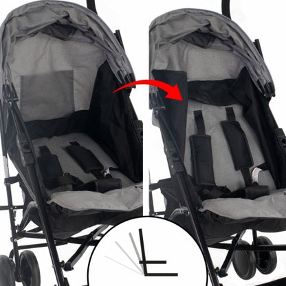 Carrinho de passeio dobrável | Encosto reclinável | Sistema duplo de segurança | Rodas amovíveis | Elefant | Mobiclinic