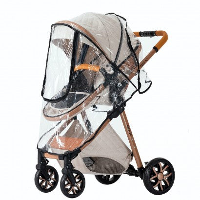Carrinho Trio 3 em 1 – LUX Branco/Dourado