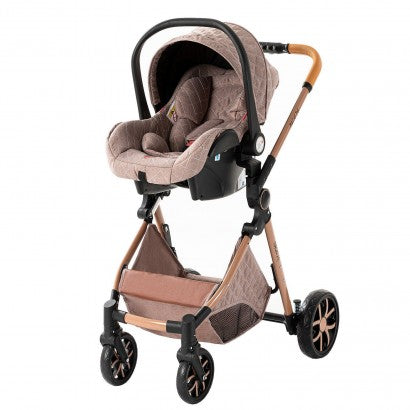 Carrinho Trio 3 em 1 – LUX Castanho Claro