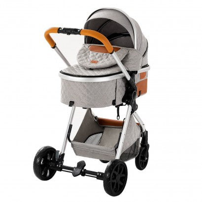 Carrinho Trio 3 em 1 – LUX Cinzento Claro