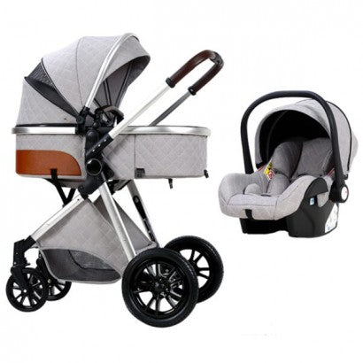 Carrinho Trio 3 em 1 – LUX Cinzento Claro