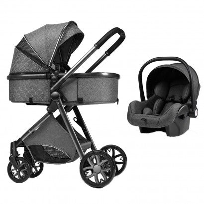 Carrinho Trio 3 em 1 – LUX Cinzento Escuro