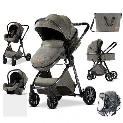 Carrinho Trio 3 em 1 – LUX Cinzento Escuro