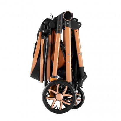 Carrinho Trio 3 em 1 – Luxury Preto/Dourado