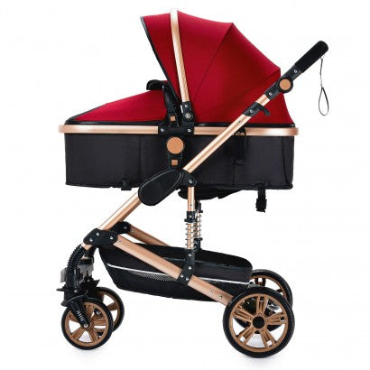 Carrinho de bebé Trio Confort Vermelho / Dourado