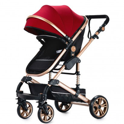 Carrinho de bebé Trio Confort Vermelho / Dourado