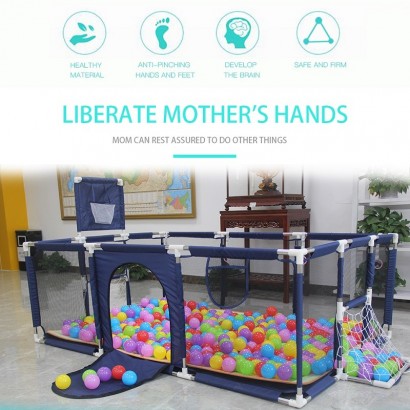 Parque infantil azul 107X231X129cm