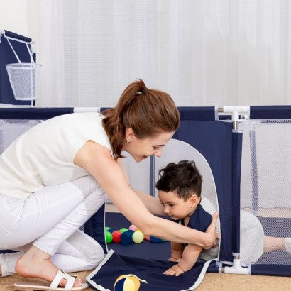 Parque infantil azul 107X231X129cm