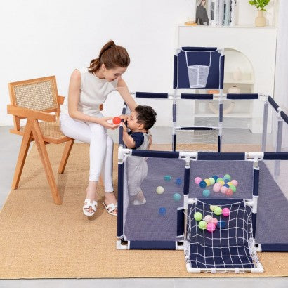 Parque infantil azul 107X231X129cm