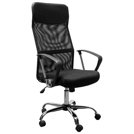 Cadeira de Escritório Powerbasics Mesh Preto com Encosto Reclinável