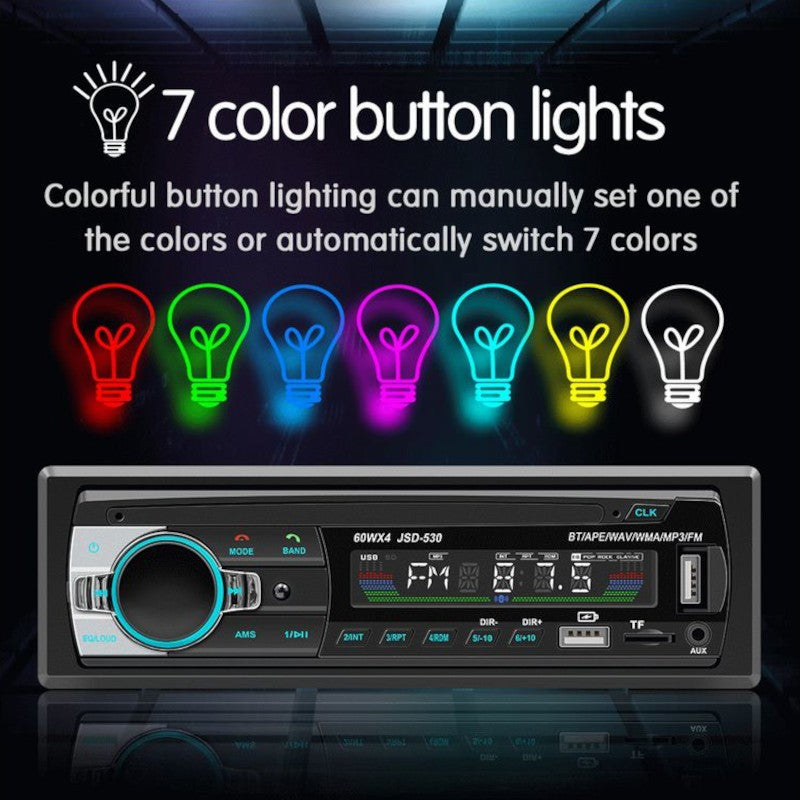 1 DIN Car Stereo SWM 530L Bluetooth Preto