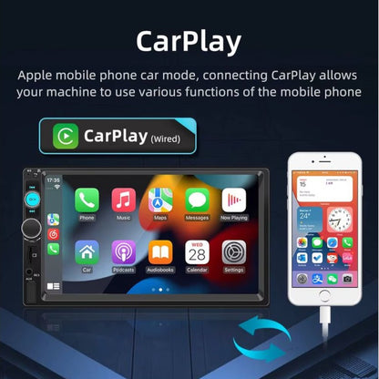 Autorádio 2 DIN SWM F7010C 7 polegadas Bluetooth/Carplay USB Preto